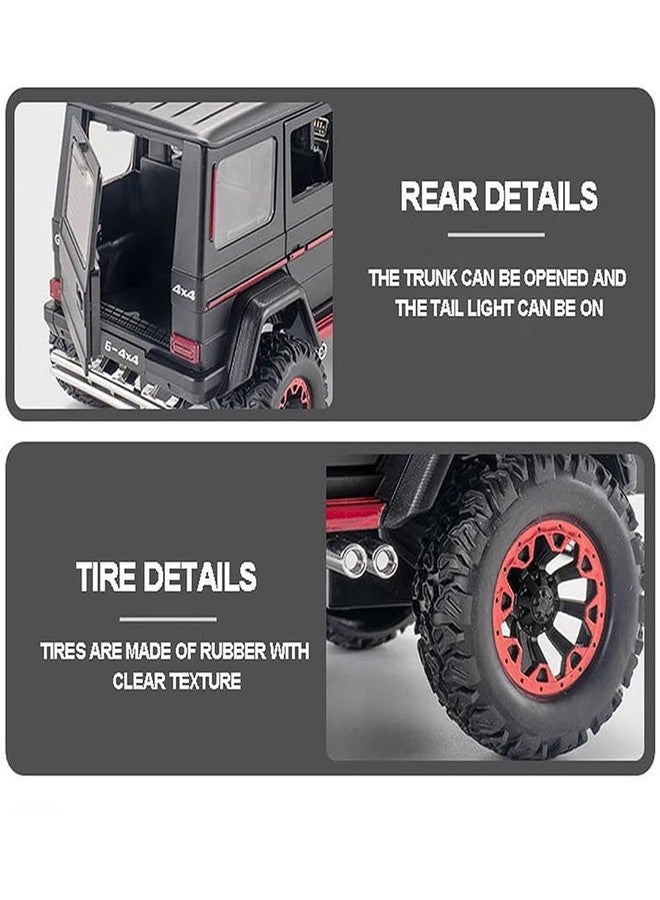 سيارة AMG 4X4 من Coelon Exclusive Alloy بمقياس 1:32 مصنوعة من المعدن المصبوب، نموذج سيارة لعبة، تعمل بالسحب للخلف مع أبواب قابلة للفتح وإضاءة، ألعاب سيارات للأطفال - Image 3